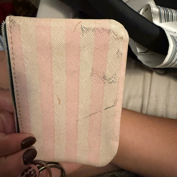Victoria's Secret Pink and White Striped Clutch - Picture 3 of 3